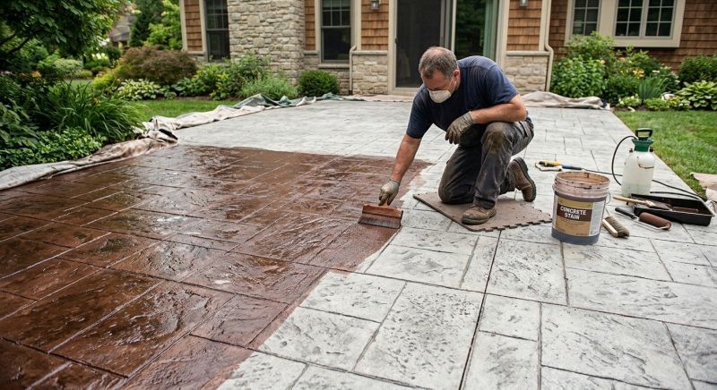 Cement Staining in Frisco, TX