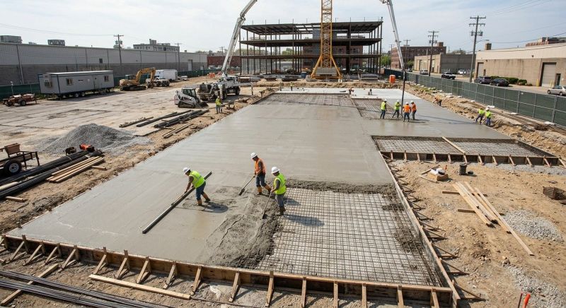 Commercial Slab Construction in Williamsburg, VA