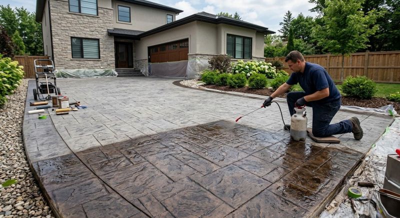 Concrete Driveway Refinishing in Fort Worth, TX