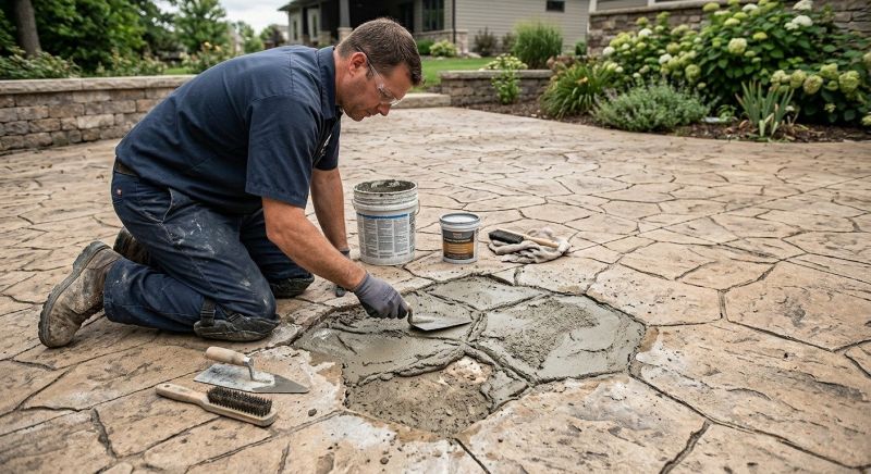 Decorative Concrete Repair in Novi, MI