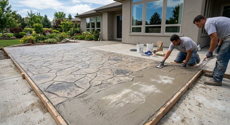 Textured Concrete Installation in Fort Worth, TX